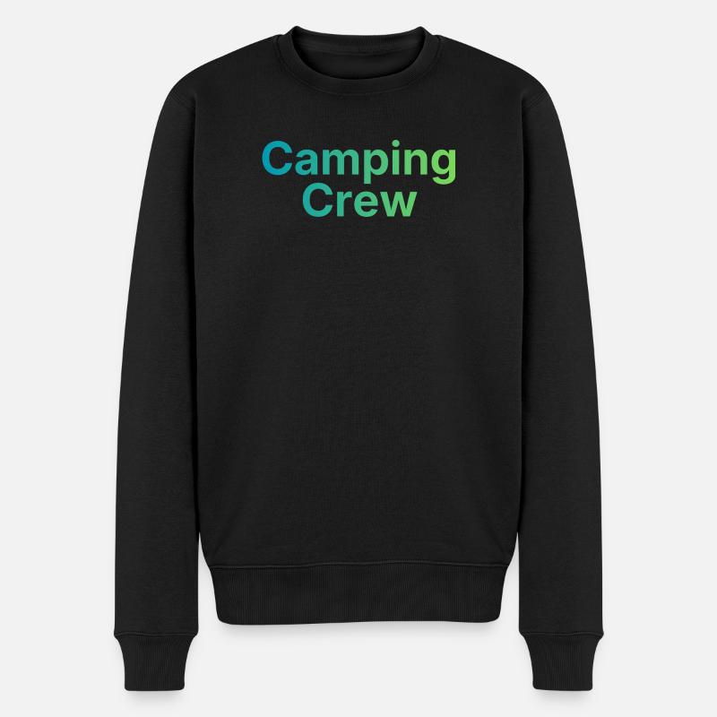 Camping Crew - Männer Premium Bio Pullover - Schwarz
