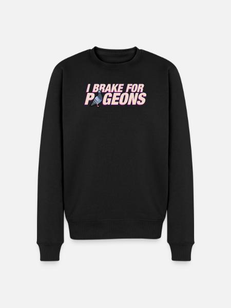 I brake for pigeons - Men's Premium Organic Jumper - black