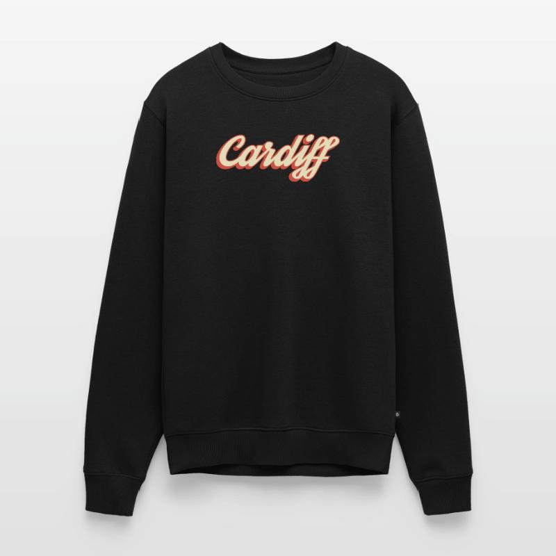Logo rétro Script de Cardiff Pull Premium bio Homme