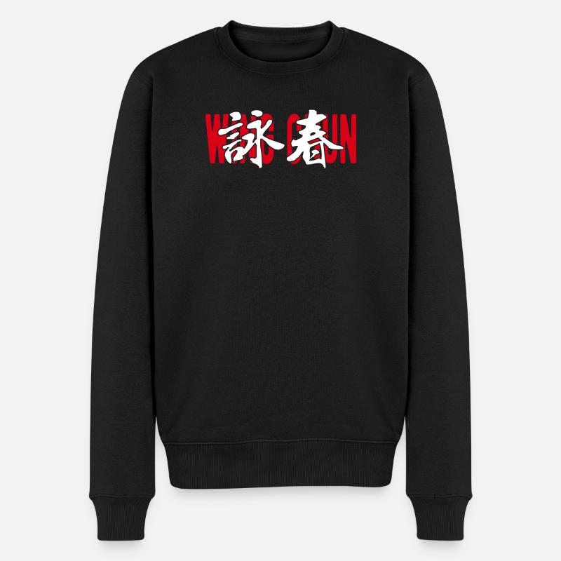 Art martial chinois Wing Chun - Pull Premium bio Homme - noir