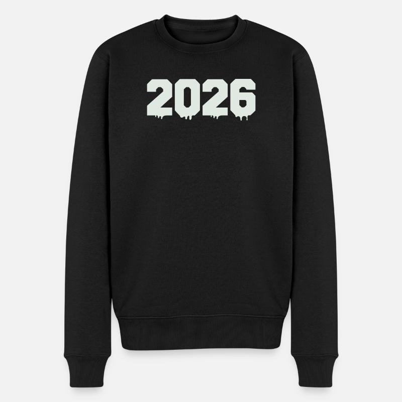 2026 - Männer Premium Bio Pullover - Schwarz