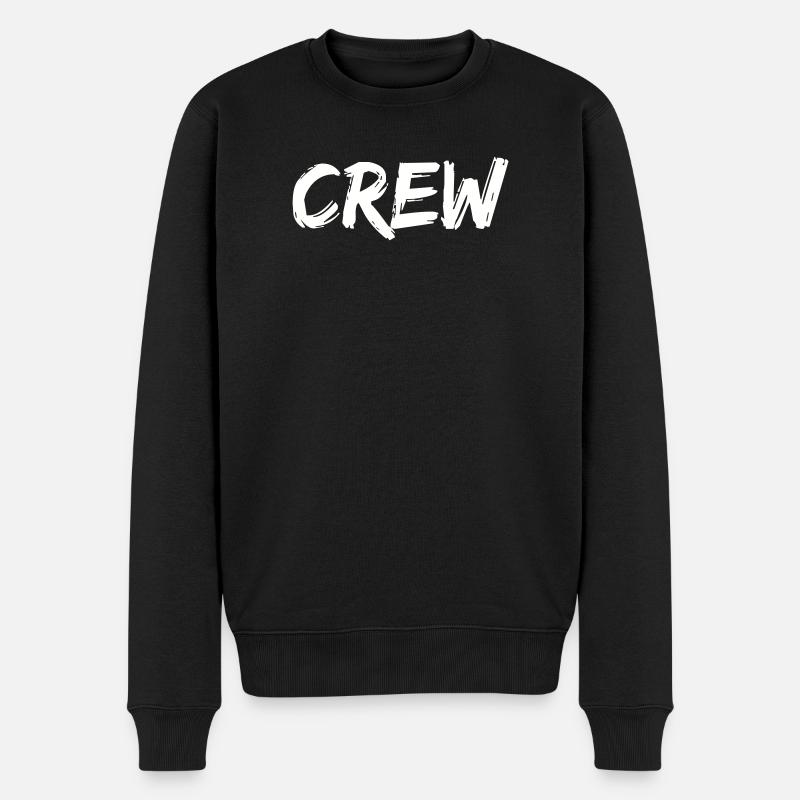 crew - Men's Premium Organic Jumper - black