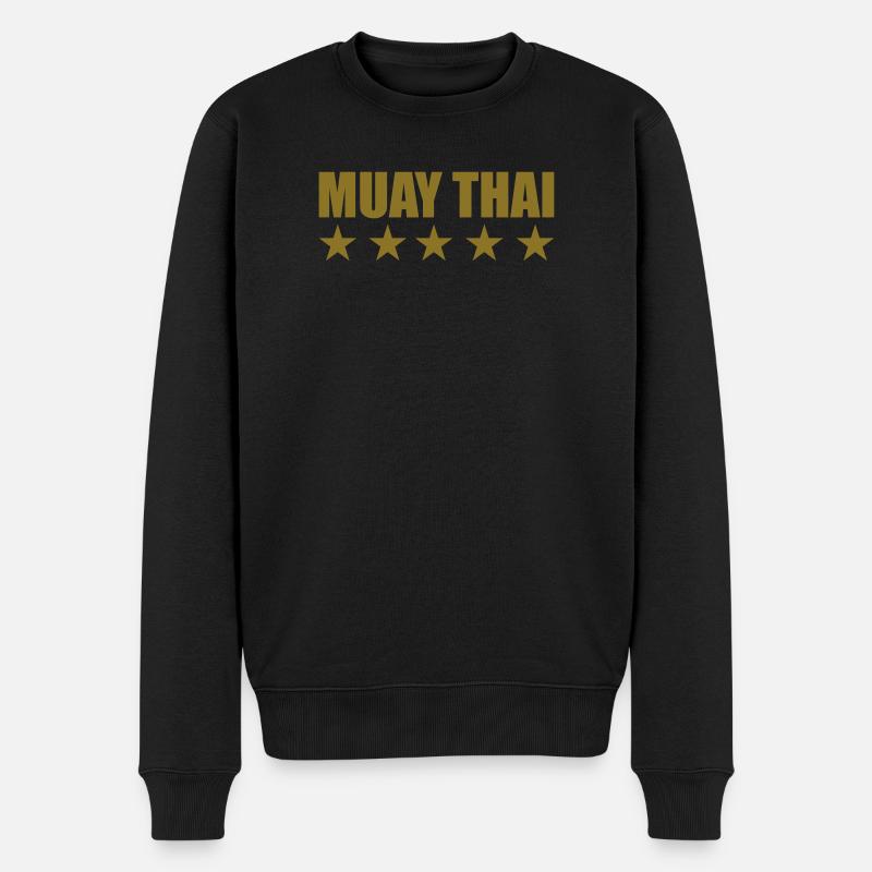 Muay Thai - Männer Premium Bio Pullover - Schwarz
