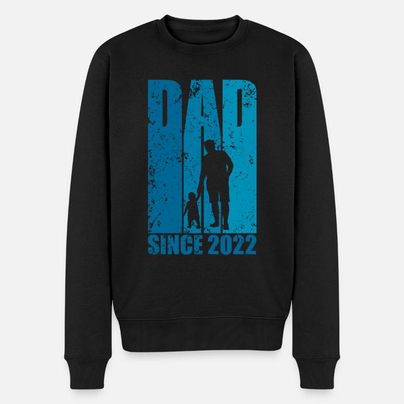 PAPA DEPUIS 2022 PAPA-TO-BE - Pull Premium bio Homme - noir