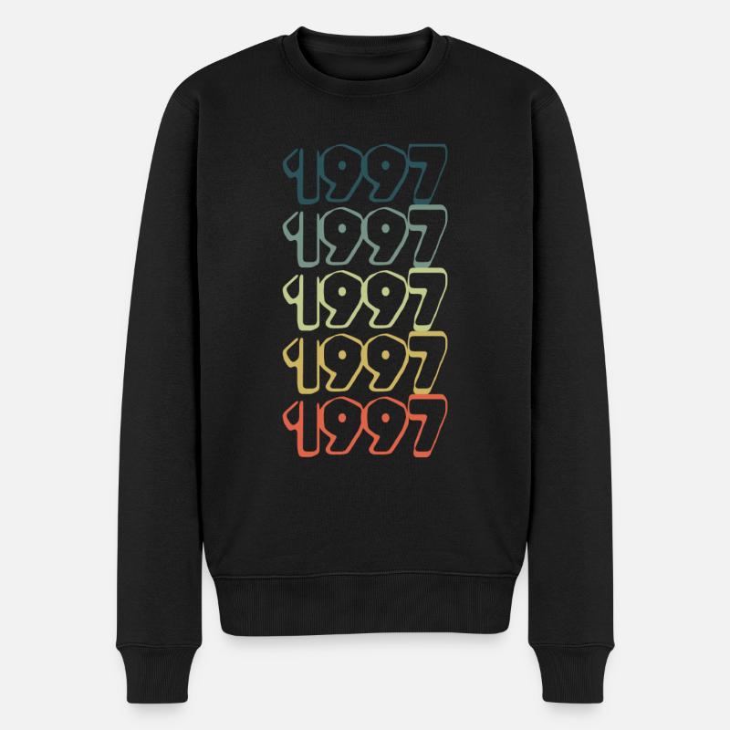 Jahr 1997 - Männer Premium Bio Pullover - Schwarz
