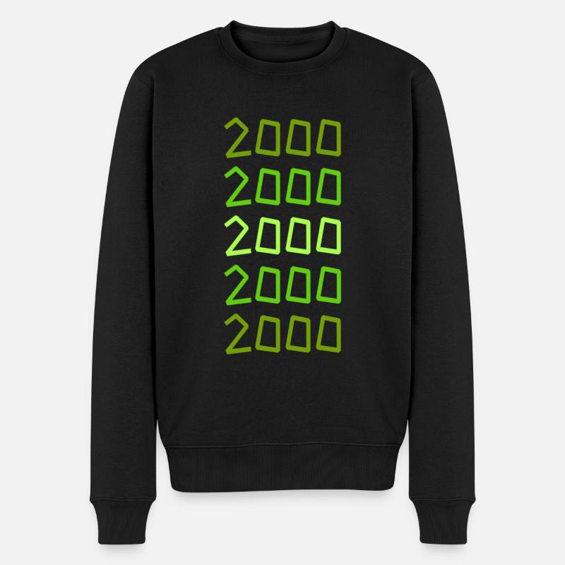 Jahr 2000 - Männer Premium Bio Pullover - Schwarz