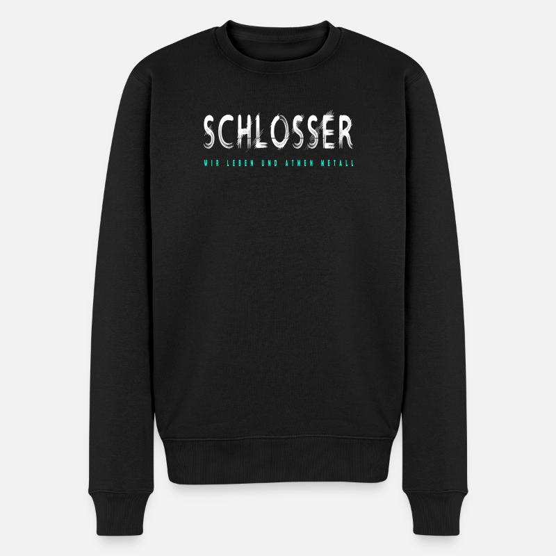 Schlosser Handwerker Design - Männer Premium Bio Pullover - Schwarz