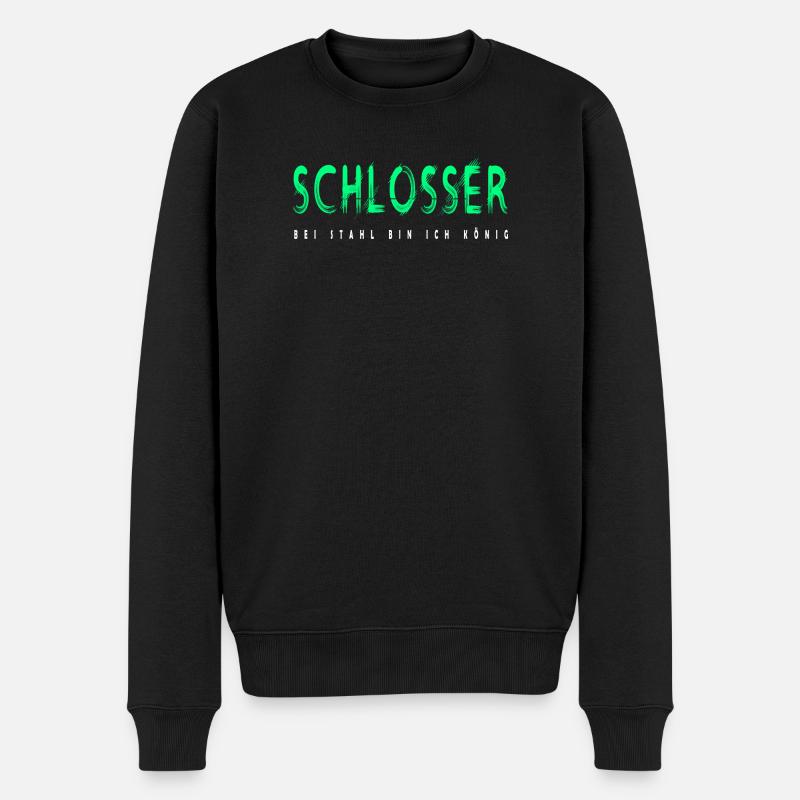 Schlosser Handwerker Design - Männer Premium Bio Pullover - Schwarz