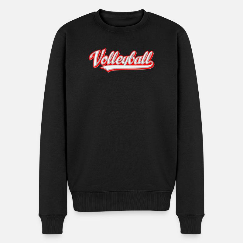 Volleyball - Männer Premium Bio Pullover - Schwarz