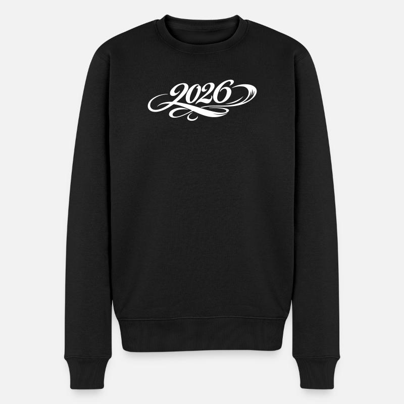 2026 Jahr - Männer Premium Bio Pullover - Schwarz