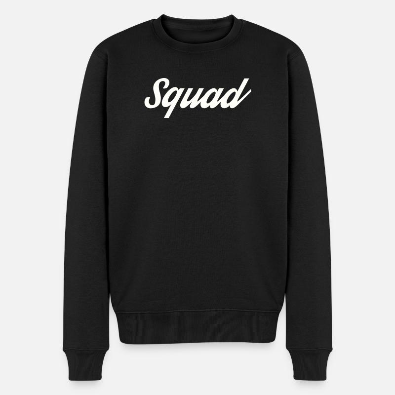 Squad - Männer Premium Bio Pullover - Schwarz
