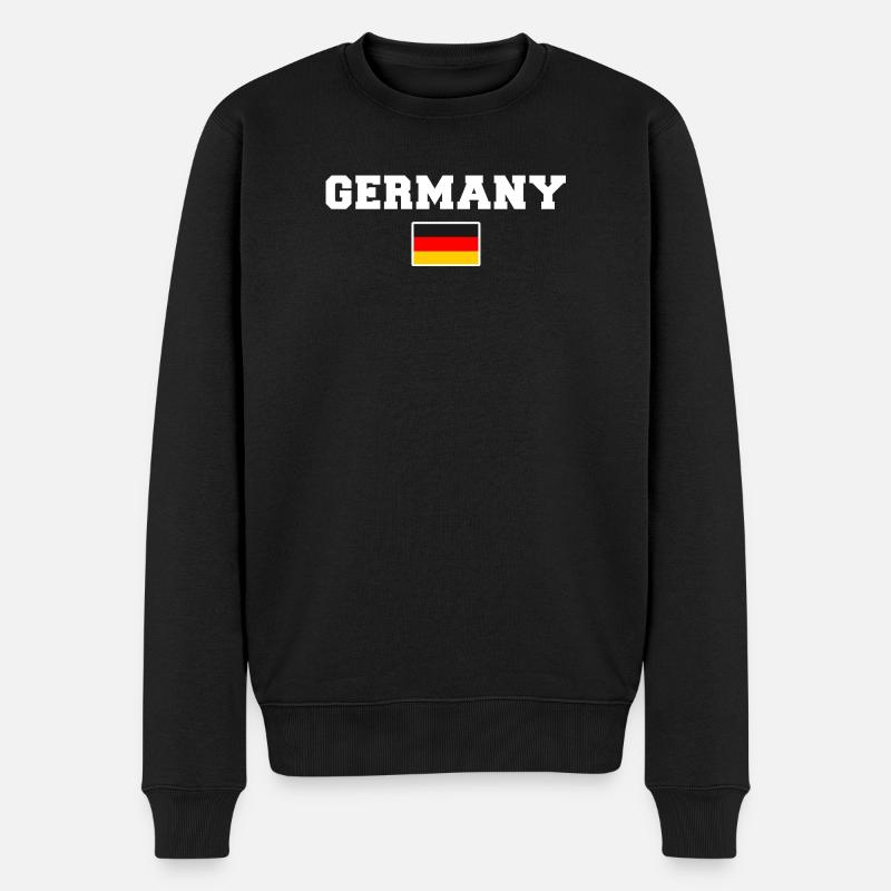 Germany Deutschland  - Männer Premium Bio Pullover - Schwarz