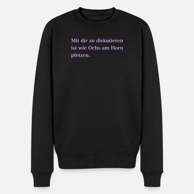 IMG 7294 - Männer Premium Bio Pullover - Schwarz