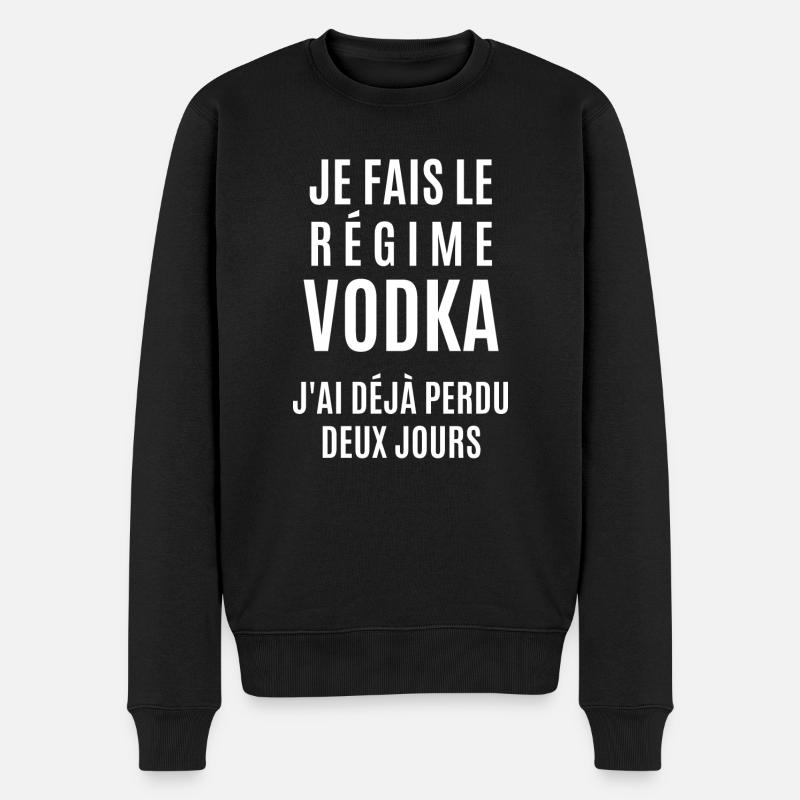 régime vodka - Pull Premium bio Homme - noir