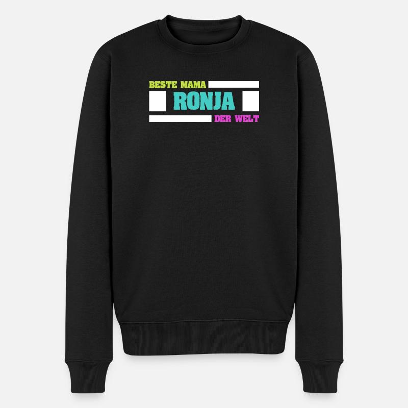 Mutter Ronja - Männer Premium Bio Pullover - Schwarz
