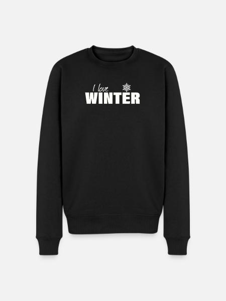 i love winter - Men's Premium Organic Jumper - black