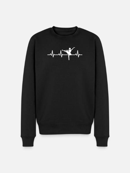 Ballettmädchen Herzklopfen - Männer Premium Bio Pullover - Schwarz