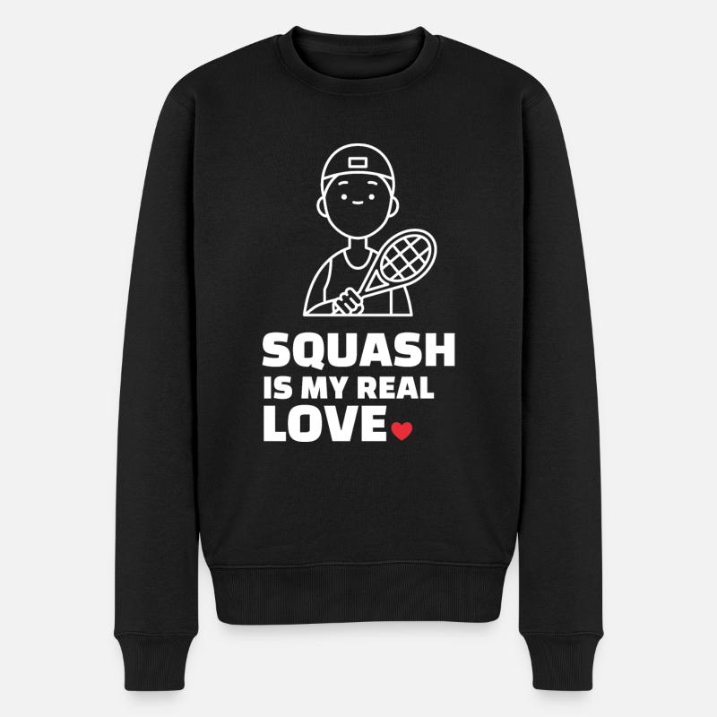 I love squash - Men's Premium Organic Jumper - black