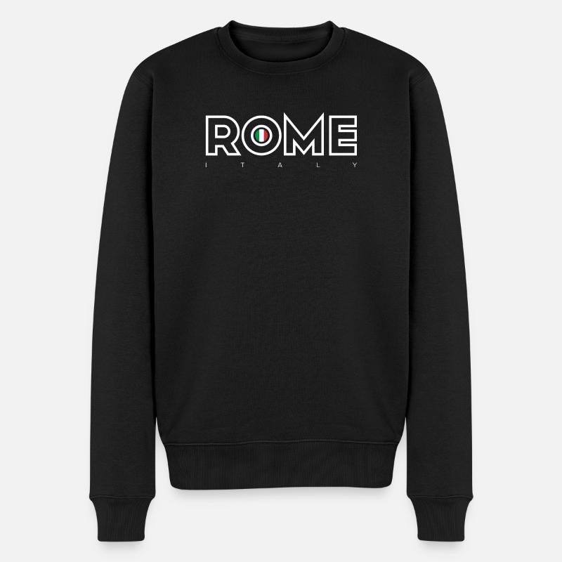 Drapeau italien de Rome O Emblem - Pull Premium bio Homme - noir