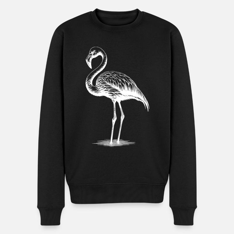 Flamant rose câlin - Pull Premium bio Homme - noir