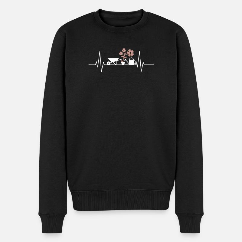 battement de cœur Jardinier jardinier - Pull Premium bio Homme - noir