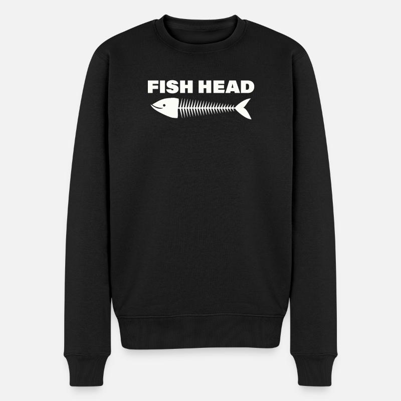 tête de poisson - Pull Premium bio Homme - noir