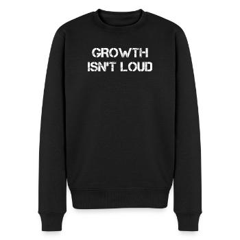 La croissance est silencieuse - Pull Premium bio Homme - noir - Devant - Nico (187cm)