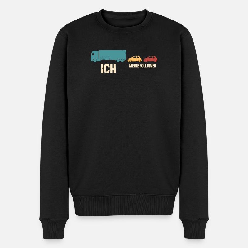 Lkw Fahrer - Männer Premium Bio Pullover - Schwarz