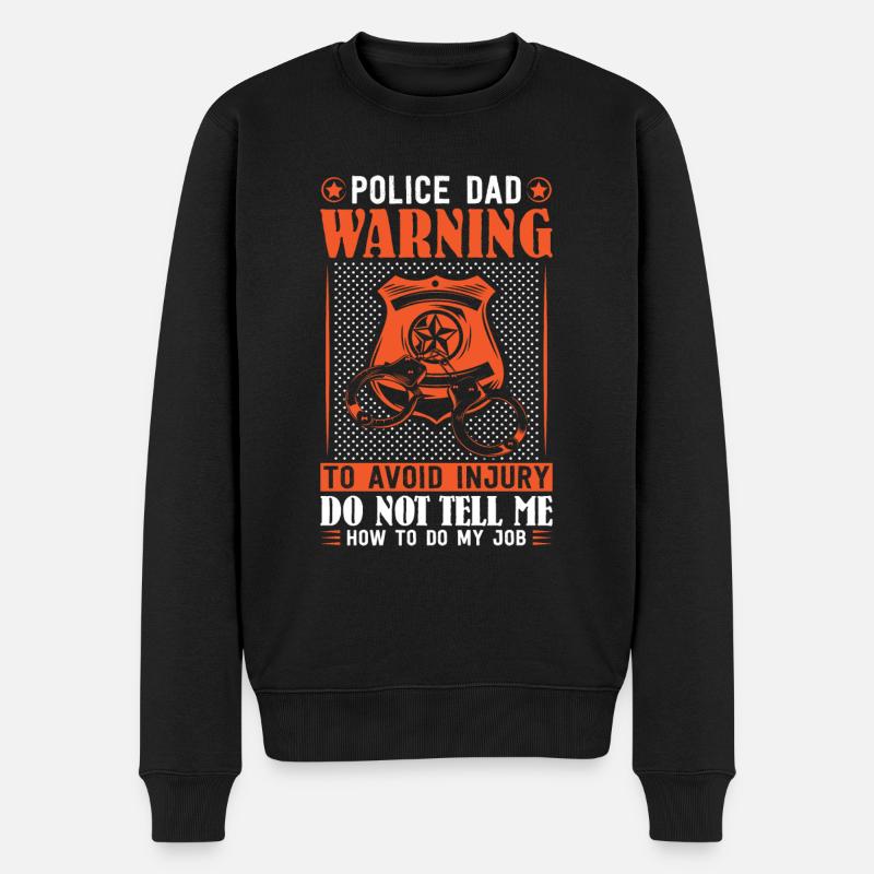 Polizei Polizist Polizeibeamte - Männer Premium Bio Pullover - Schwarz