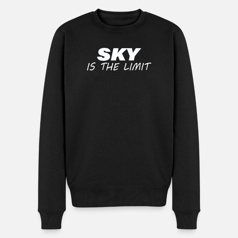 SKY IS THE LIMIT - Männer Premium Bio Pullover - Schwarz
