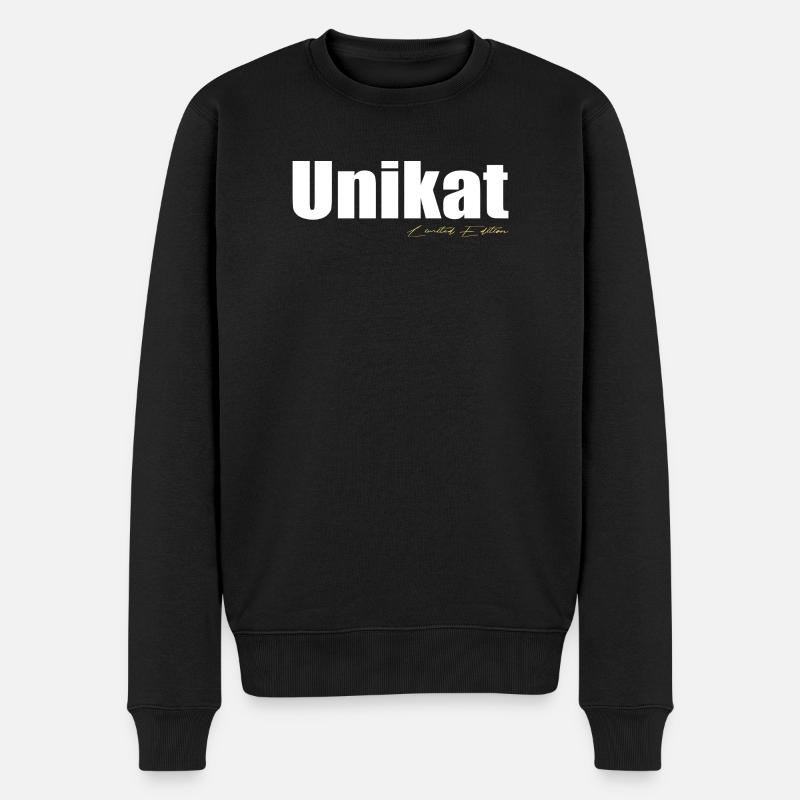 Unikat - Männer Premium Bio Pullover - Schwarz