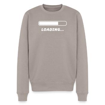 Loading - Männer Premium Bio Pullover - Taupe - Vorne - Nico (187cm)