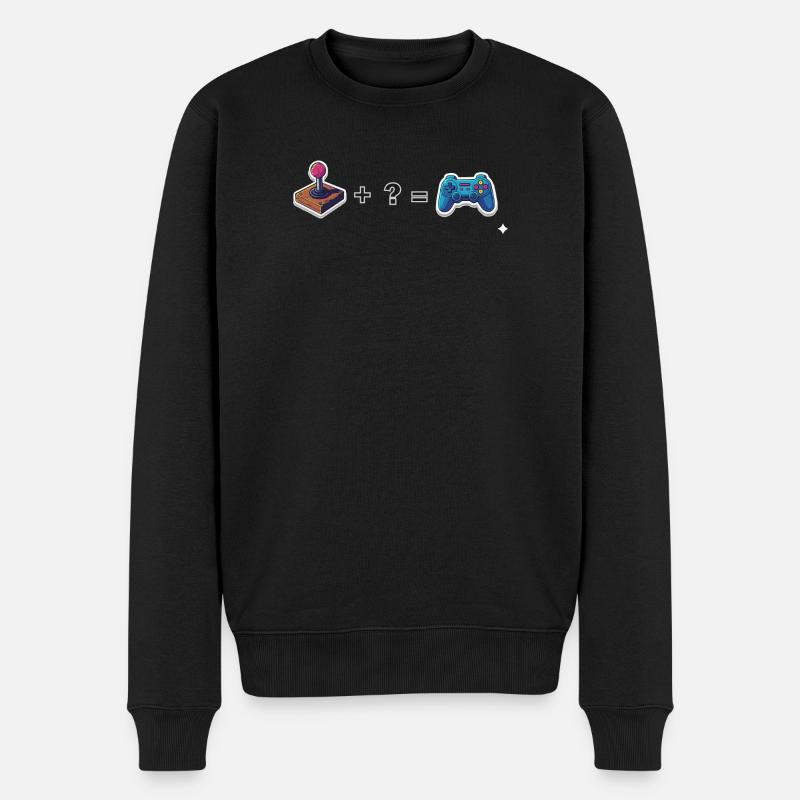 Joystick rétro rencontre manette - Pull Premium bio Homme - noir