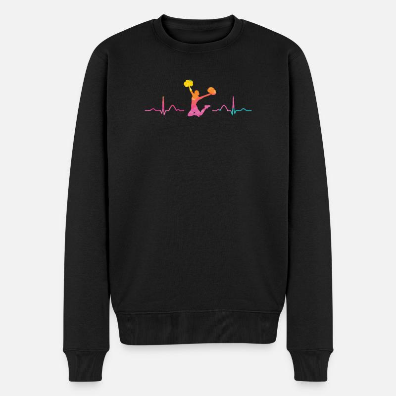 Cheerleader Cheer Mom Cheerleading - Männer Premium Bio Pullover - Schwarz