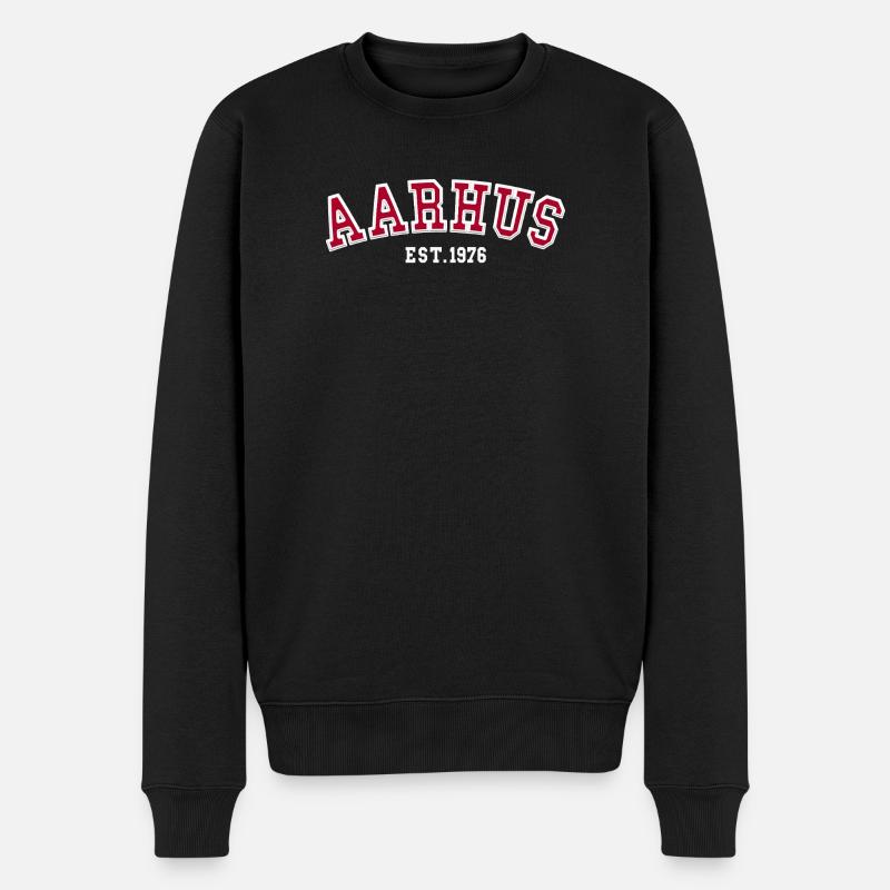 Aarhus gegründet 1976 - Männer Premium Bio Pullover - Schwarz