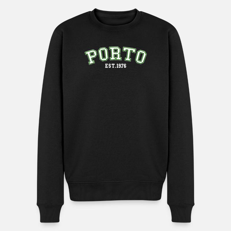 Porto gegründet 1976 - Männer Premium Bio Pullover - Schwarz