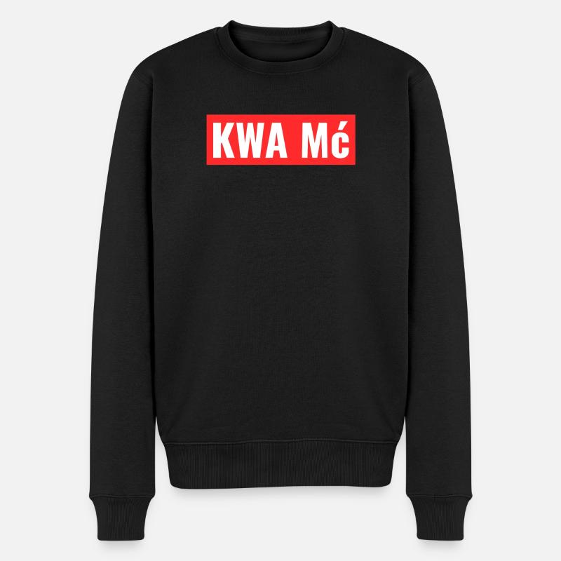 KWA MĆ Poland Meme Streetwear T-Shirt - Männer Premium Bio Pullover - Schwarz