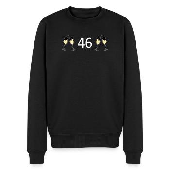 46e anniversaire 46 ans 46 ans numéro 46 - Pull Premium bio Homme - noir - Devant - Nico (187cm)