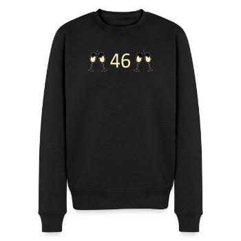 46e anniversaire 46 ans 46 ans numéro 46 - Pull Premium bio Homme - noir - Devant - Nico (187cm)