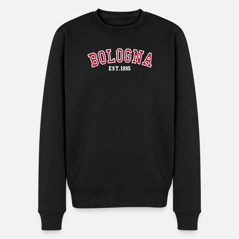 Bologna Est. 1995 - Männer Premium Bio Pullover - Schwarz