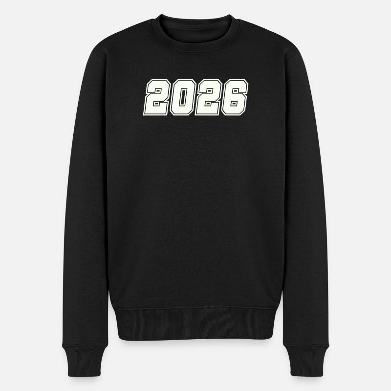 2026  - Männer Premium Bio Pullover - Schwarz