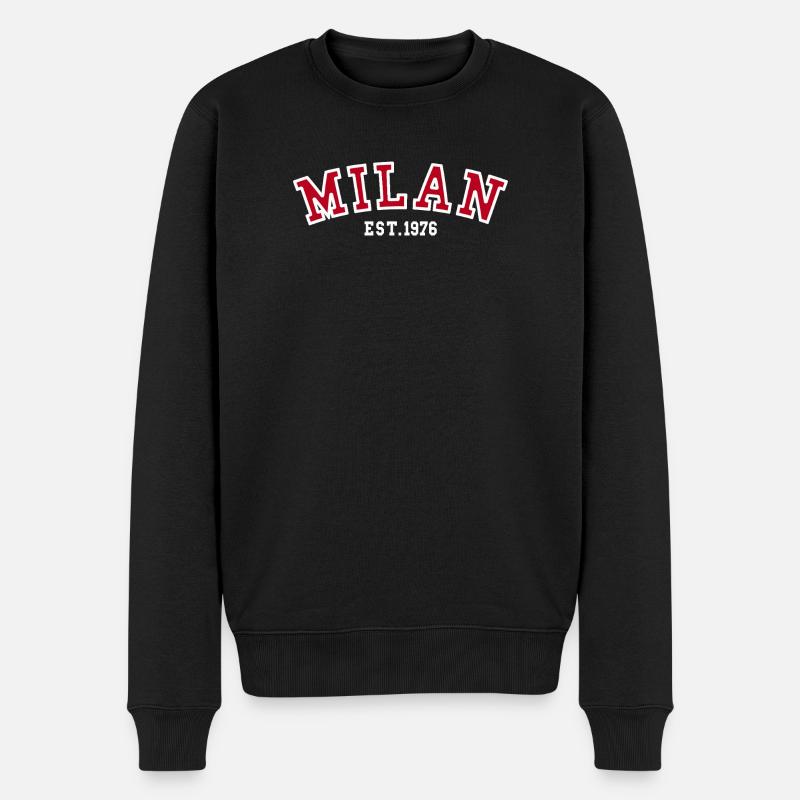 Mailand gegründet 1976 - Männer Premium Bio Pullover - Schwarz