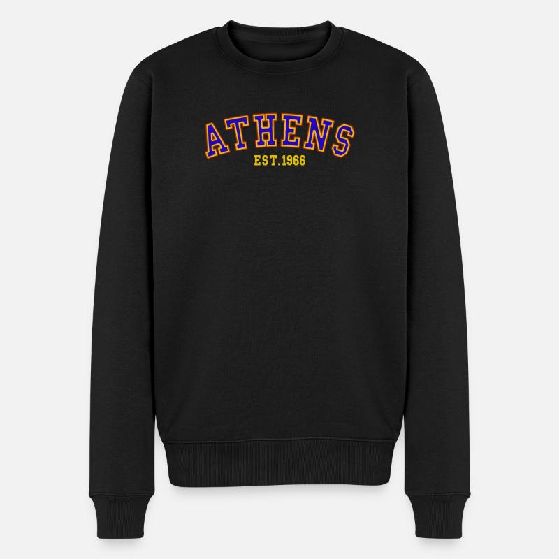 Athen gegründet 1966 - Männer Premium Bio Pullover - Schwarz