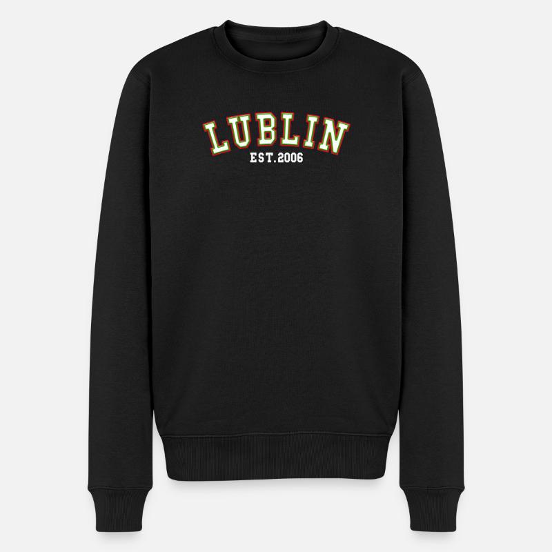 Lublin gegründet 2006 - Männer Premium Bio Pullover - Schwarz
