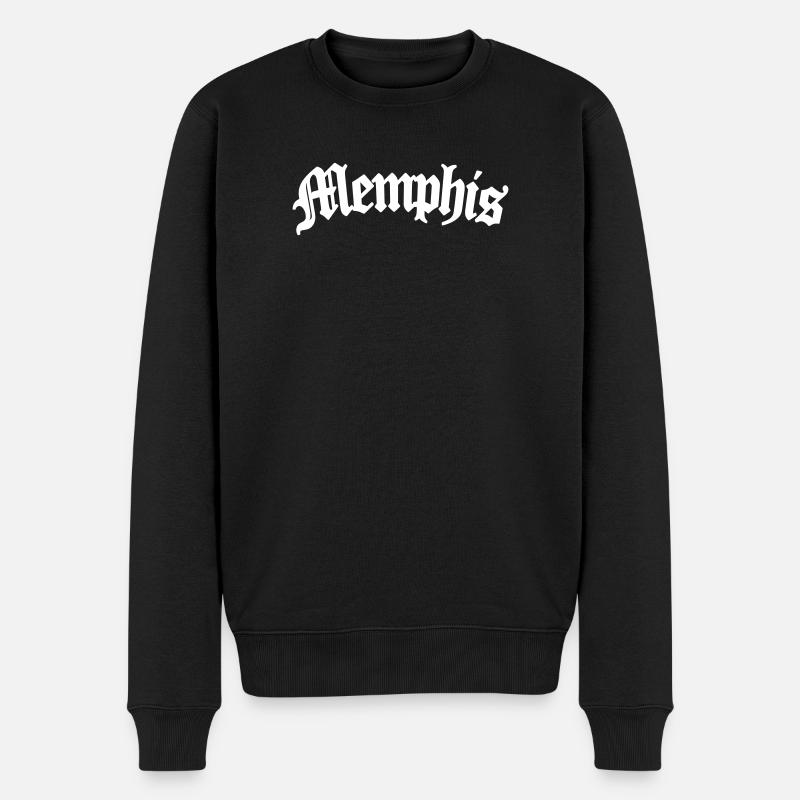memphis - Männer Premium Bio Pullover - Schwarz
