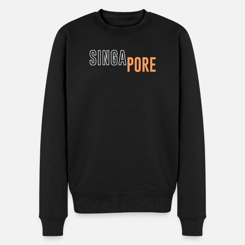 Singapore - Männer Premium Bio Pullover - Schwarz