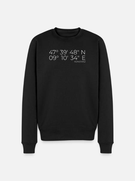 Coordonnées Constance Lac de Constance - Pull Premium bio Homme - noir