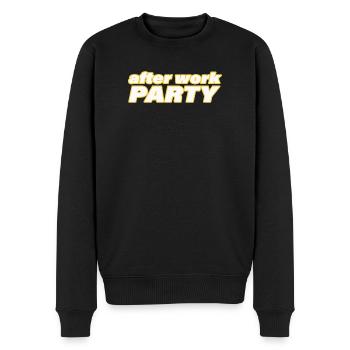 AFTER WORK PARTY - Männer Premium Bio Pullover - Schwarz - Vorne - Nico (187cm)