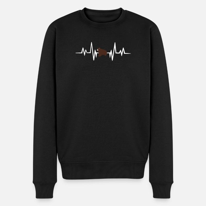 Battement de cœur d’ours - Pull Premium bio Homme - noir