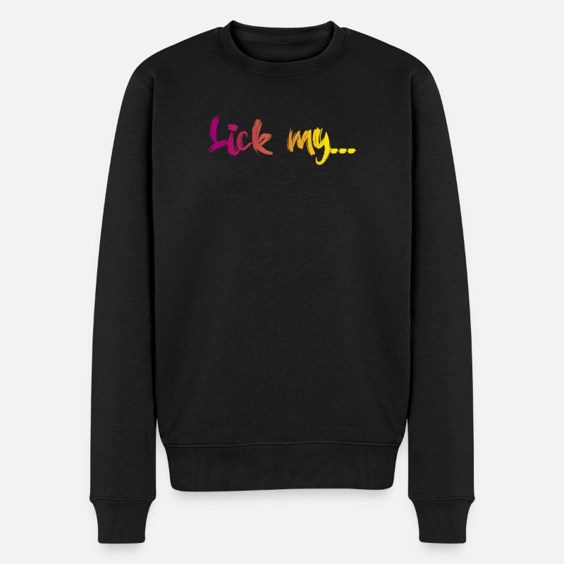 Lèche mon - Pull Premium bio Homme - noir